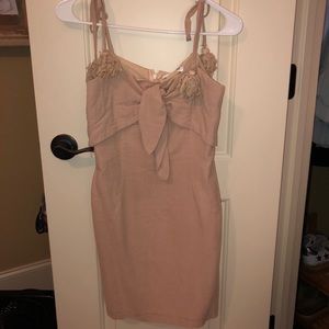 SAINTS + SECRETS tan mini dress. never worn.